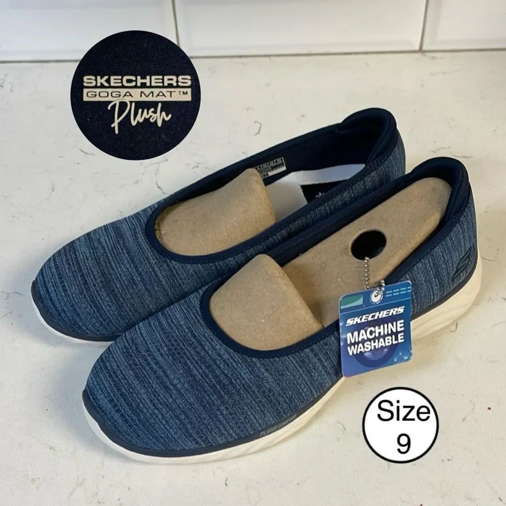 Skechers On-the-GO Ideal Washable Mesh Ballet Flats Sweetie Navy Women’s Size 9